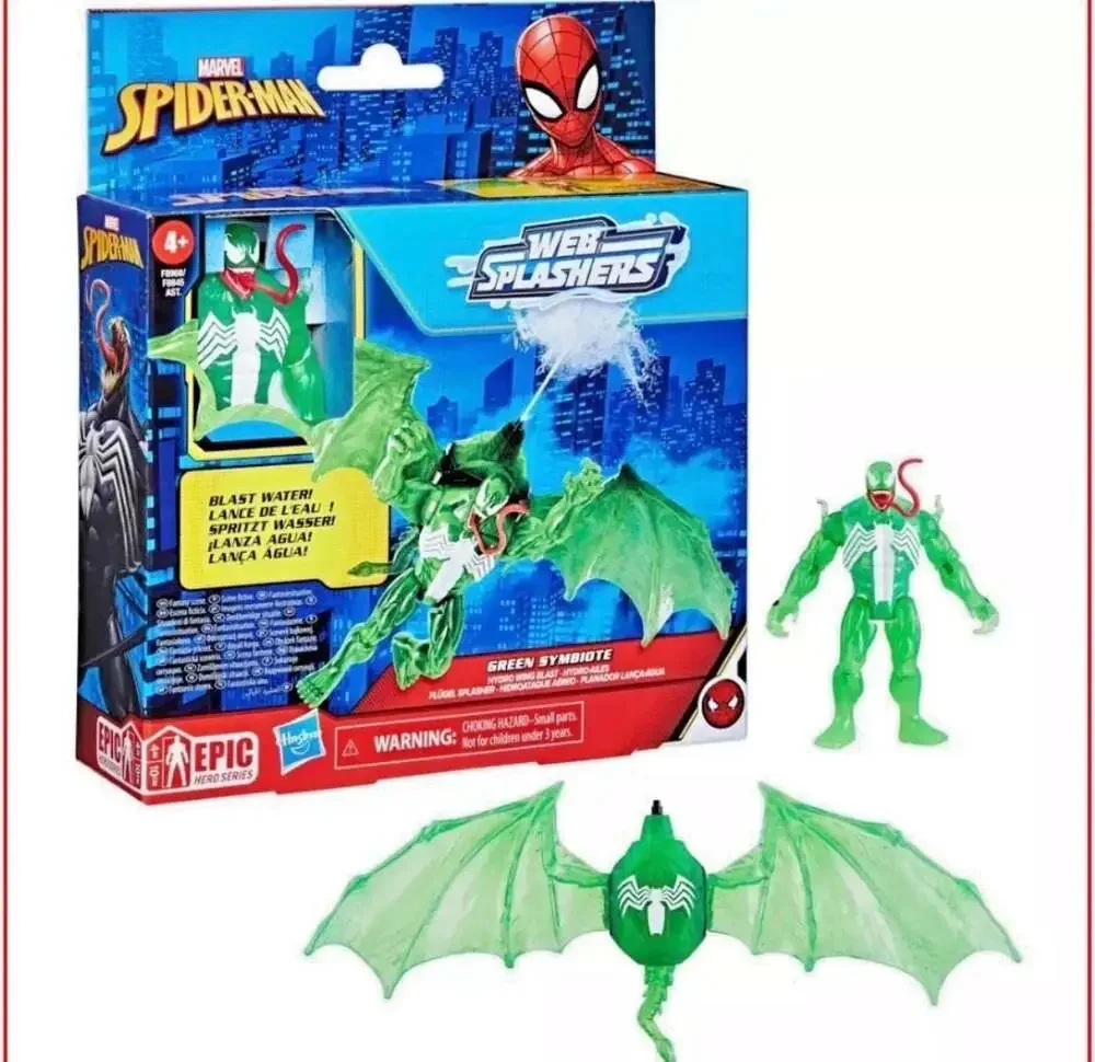 Marvel Spider-Man Epic Hero Series Web Splashers Green Symbiote Action‎ Figure